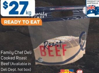 Foodland Family Chef Deli Cooked Roast Beef offer
