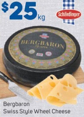 Foodland Bergbaron Swiss Style Wheel Cheese offer