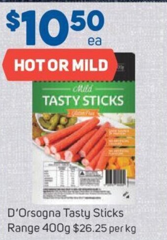 Foodland D'Orsogna Tasty Sticks Range 400g offer