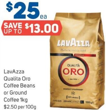 LavAzza Qualita Oro Coffee Beans or Ground Coffee 1kg