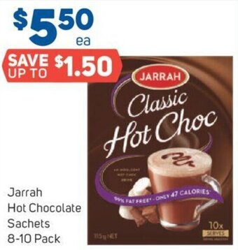 Foodland Jarrah Hot Chocolate Sachets 8-10 Pack offer