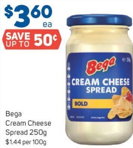 Bega Cream Cheese Spread 250g offer at Foodland