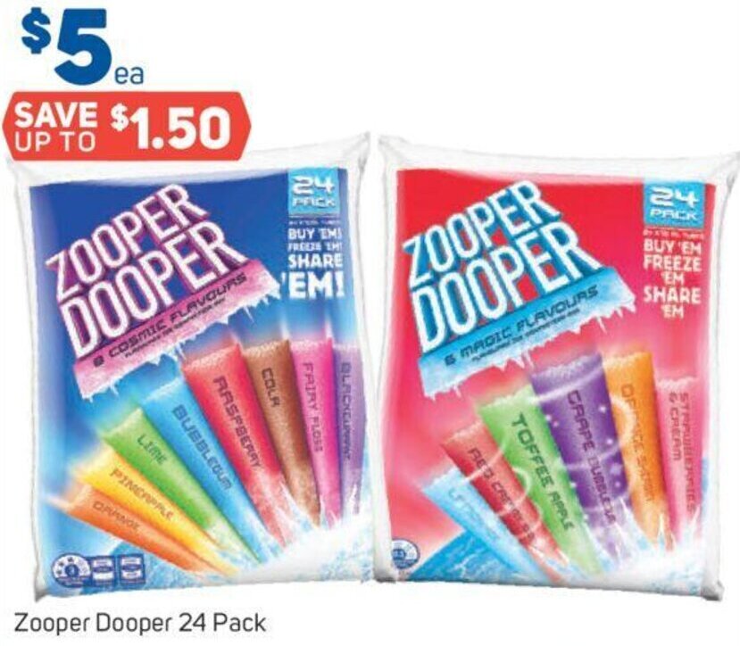 Zooper Dooper 24 Pack offer at Foodland