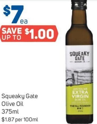 Foodland Squeaky Gate Olive Oil 375ml offer