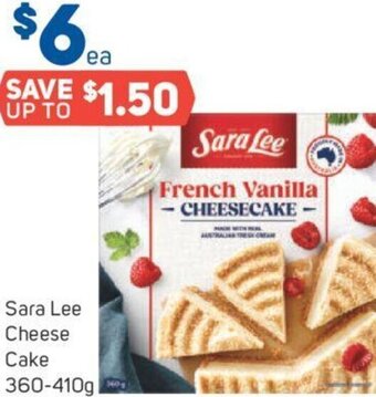 Foodland Sara Lee Cheese Cake 360-410g offer