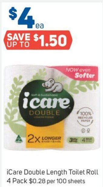 Foodland iCare Double Length Toilet Roll offer