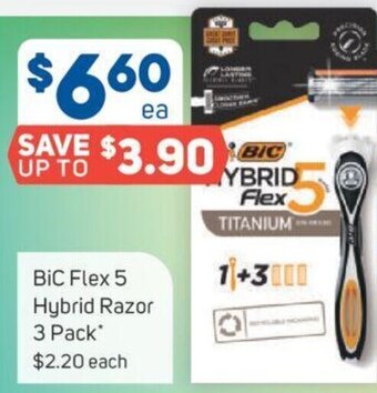 Foodland BiC Flex 5 Hybrid Razor 3 Pack offer