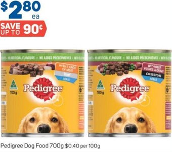 Foodland Pedigree Dog Food 700g offer