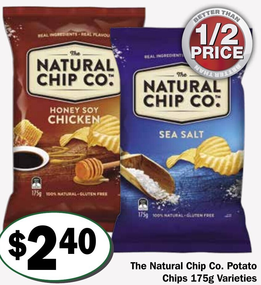 The Natural Chip Co. Potato Chips 175g Varieties offer at Friendly Grocer