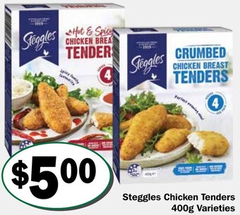 Friendly Grocer Steggles Chicken Tenders 400g Varieties offer
