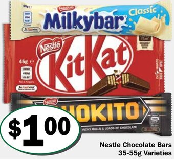 Friendly Grocer Nestlé Chocolate Bars 35-55g Varieties offer