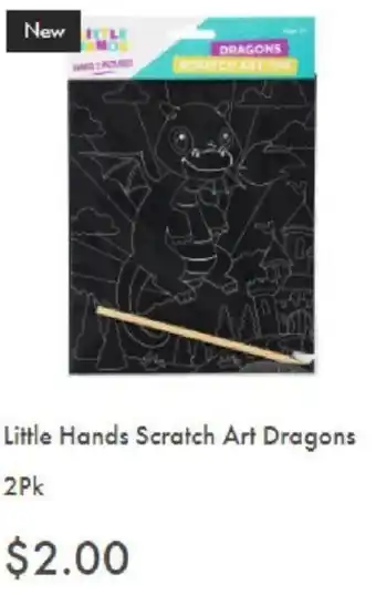 Little Hands Scratch Art Dragons 2pk