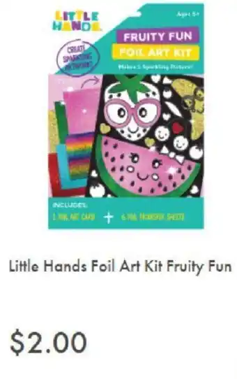 Little Hands Foil Art Kit Fruity Fun