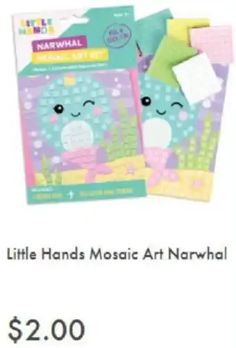 Little Hands Mosaic Art Narwhal