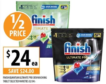 Supabarn Finish Quantum Ultimate Pro Dishwashing Tablet Selected Varieties 32/34's offer