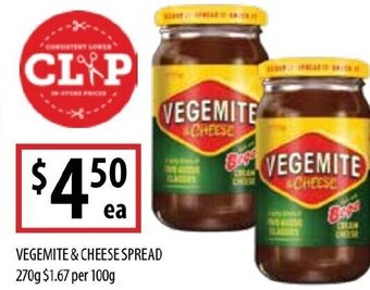 Supabarn Vegemite & Cheese Spread 270g offer