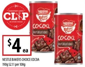 Supabarn Nestle Bakers Choice Cocoa 190g offer