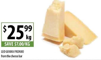Supabarn Leo Grana Padano from the cheese bar offer