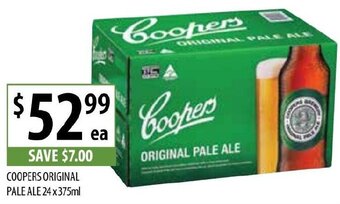 Supabarn Coopers Original Pale Ale 24x375ml offer