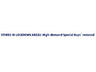 Stores in Lockdown Areas: High-Demand Special Buys™ Removal