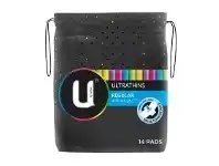 U by Kotex Ultrathins Pads Wing Regular 14 Pack