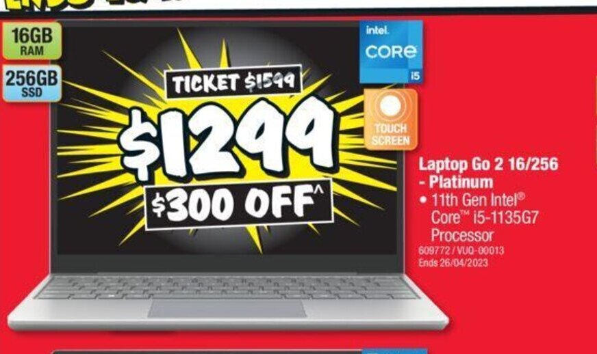 Laptop Go 2 16/256 Platinum 11th gen Intel® Core™ i5 1135G7 Processor