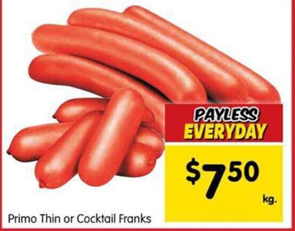 Primo Thin or Cocktail Franks offer at Spar
