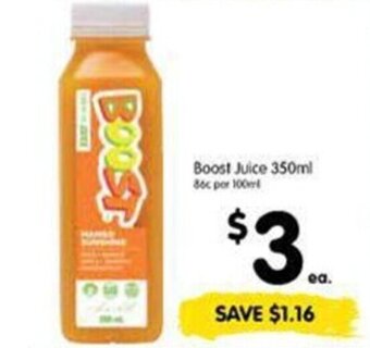 Spar Boost Juice 350ml offer
