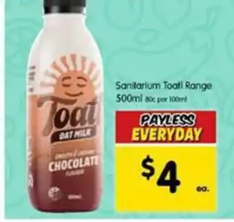 Spar Sanitarium Toatl Range 500ml offer