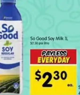 Spar So Good Soy Milk 1L offer