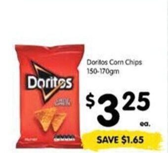 Spar Doritos Corn Chips 150-170gm offer