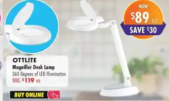 Lincraft OTTLITE Magnifier Desk Lamp offer