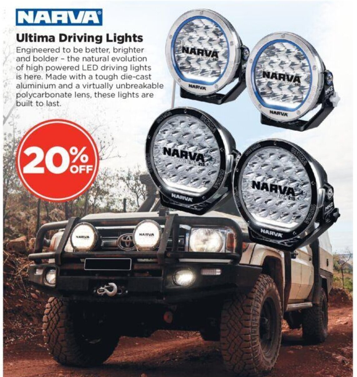 NARVA Ultima Driving Lights offer at Repco