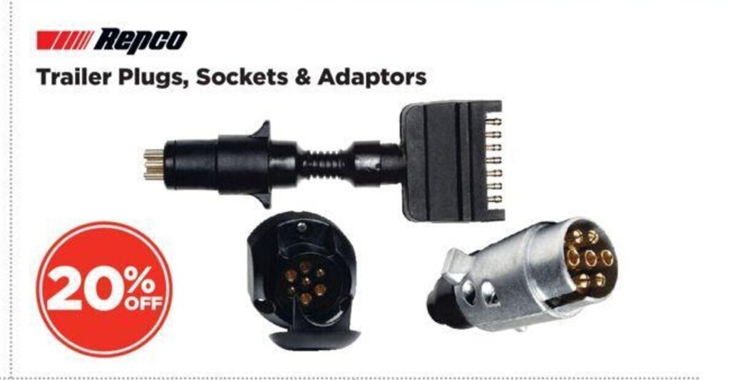 Repco Trailer Plugs, Sockets & Adaptors offer at Repco