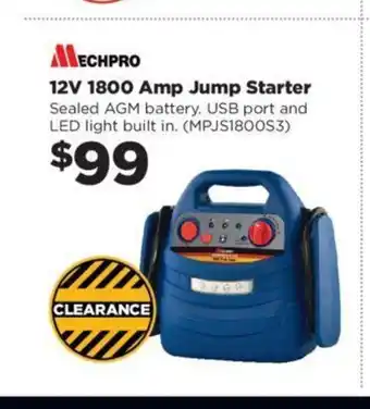 Repco MECHPRO 12V 1800 Amp Jump Starter offer