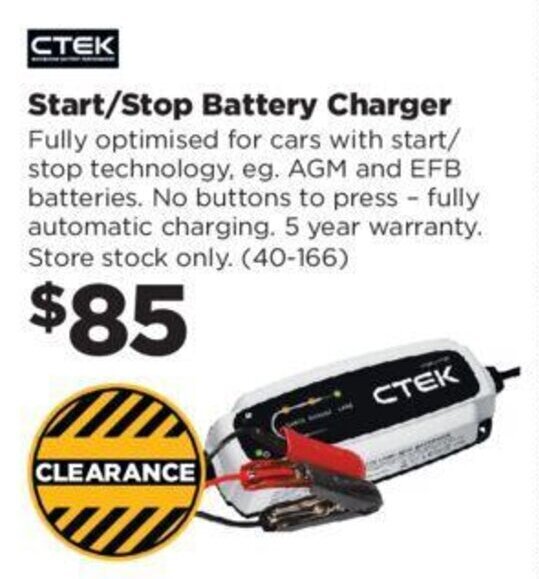 CTEK Start/Stop Battery Charger offer at Repco