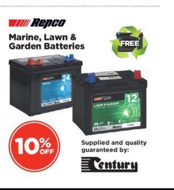 Repco Marine, Lawn & Garden Batteries offer at Repco