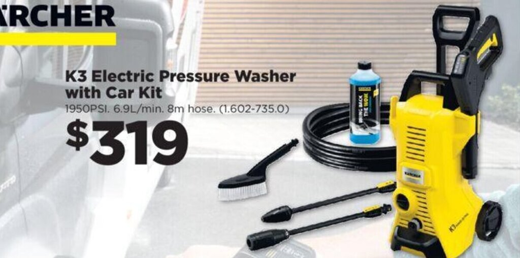 KÄRCHER K3 Electric Pressure Washer with Car Kit offer at Repco
