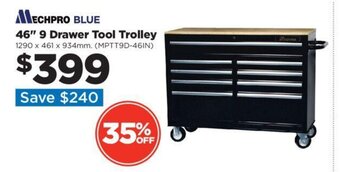 Repco MECHPRO BLUE 46" 9 Drawer Tool Trolley offer