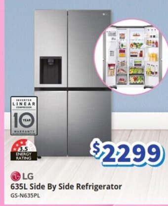 Bi-Rite LG 635L Side By Side Refrigerator GS-N635PL offer