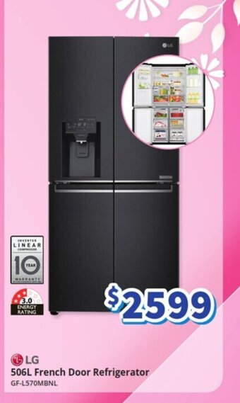 Bi-Rite LG 506L French Door Refrigerator GF-L570MBNL offer