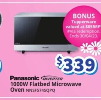 Bi-Rite Panasonic NVERTER 1000W Flatbed Microwave Oven NNSF574SQPQ offer