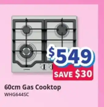 Bi-Rite 60cm Gas Cooktop WHG644SC offer