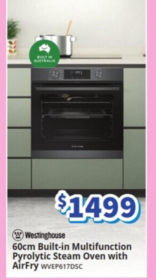 Westinghouse 60cm Builtin Multifunction Pyrolytic Steam Oven with