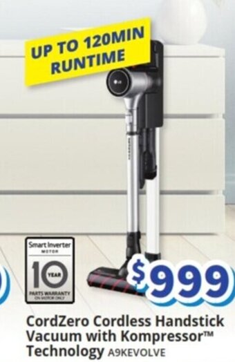 Bi-Rite CordZero Cordless Handstick Vacuum with Kompressor™ Technology A9KEVOLVE offer