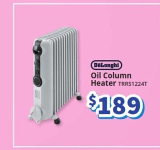DeLonghi Oil Column Heater TRRS1224T offer at BiRite