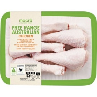 Woolworths Macro free range australian chicken drumsticks bulk tray – from the meat dept offer