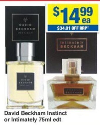 My Chemist David Beckham Instinct or Intimately 75ml edt offer