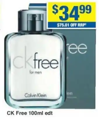 My Chemist CK Free 100ml edt offer