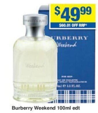 My Chemist Burberry Weekend 100ml edt offer